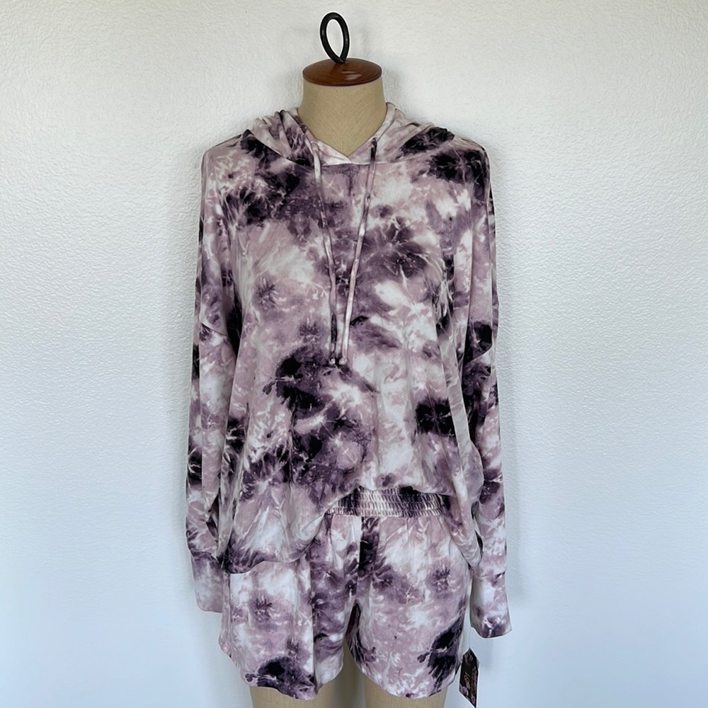 Midnight Bakery 2-Piece Pajama Set in Tie Dye Purple Size L